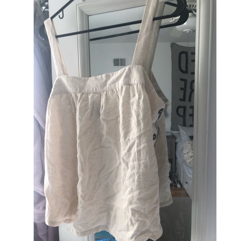 Cream linen top
